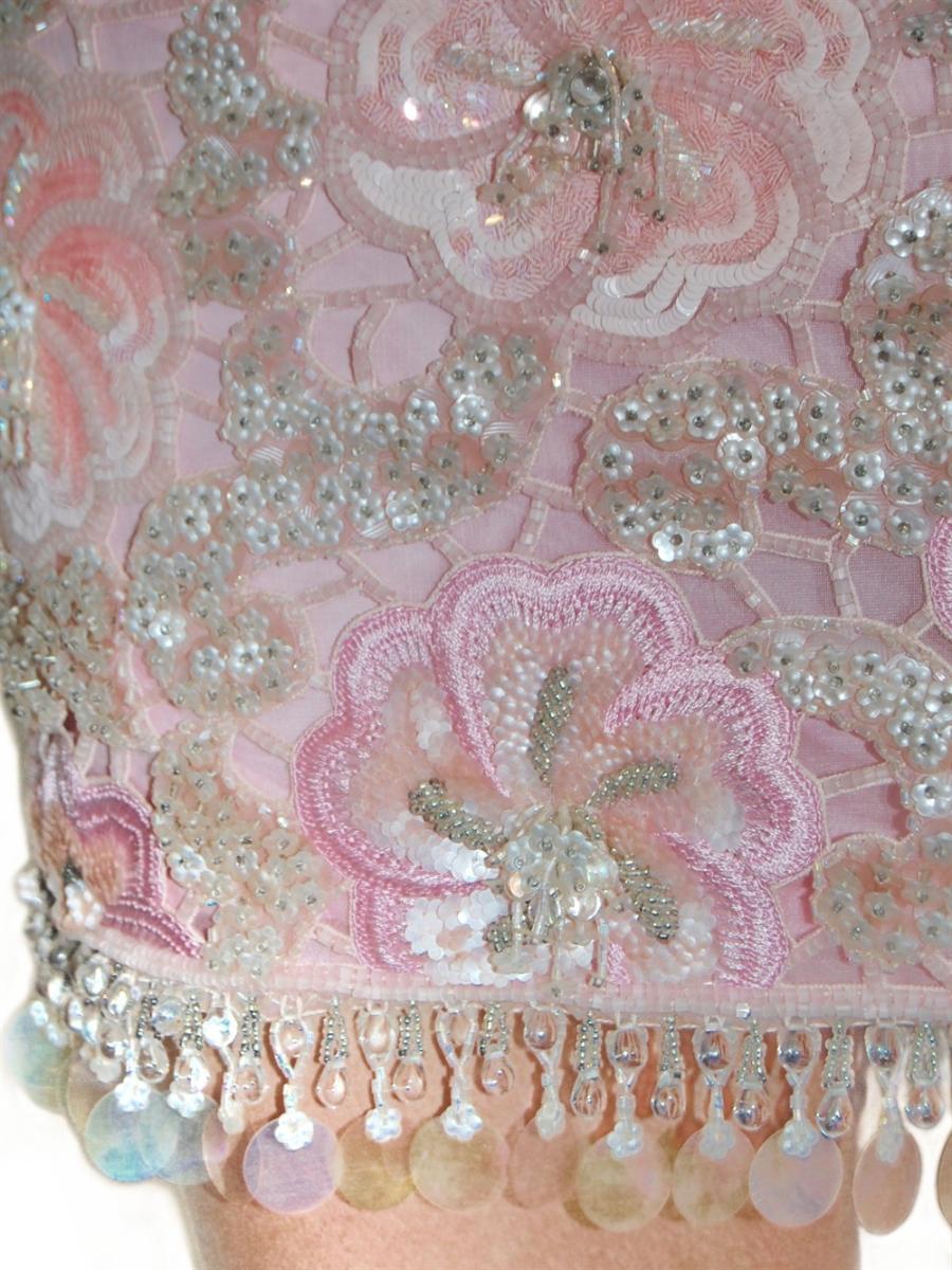 ROCK - VALENTINO NIGHT FLORALER PERLEN MINI ROCK