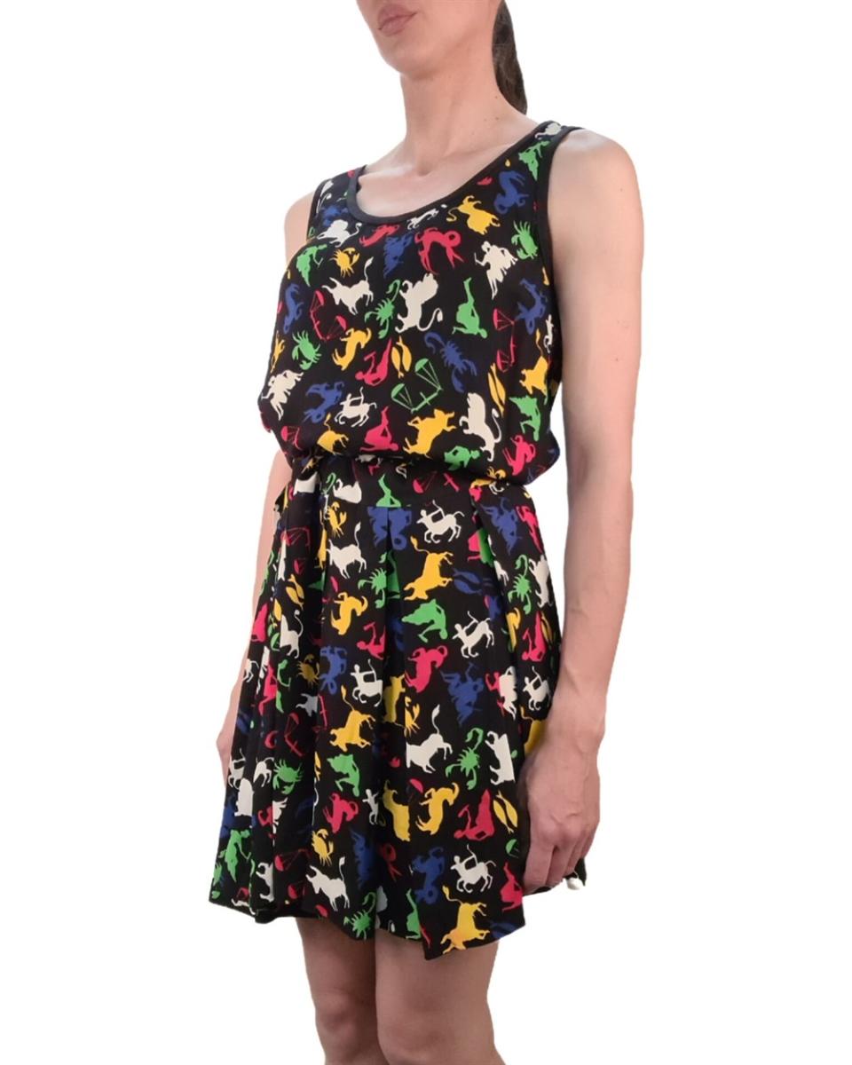 KLEIDER - SAINT LAURENT ZODIAC PRINT KLEID MEHRFARBIG