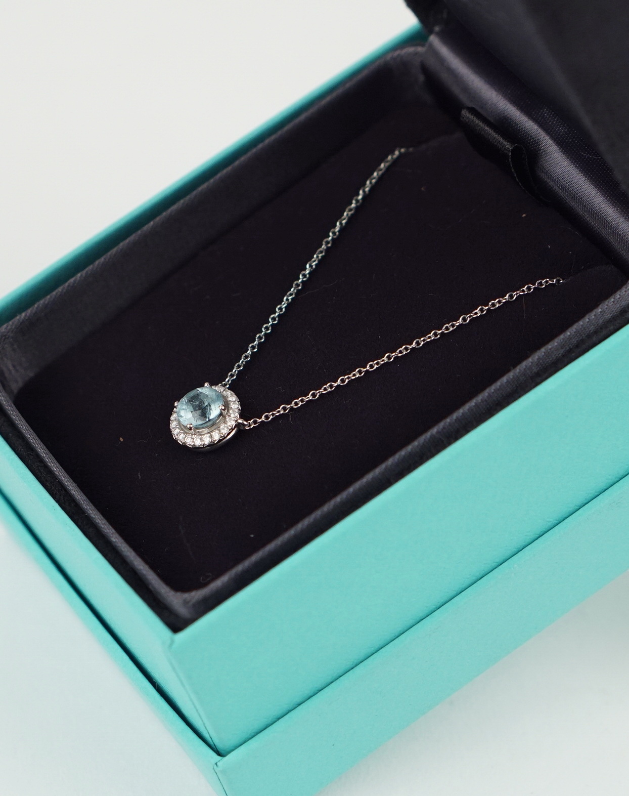 HALSKETTE - SOLESTE AQUAMARINE PLATINUM 