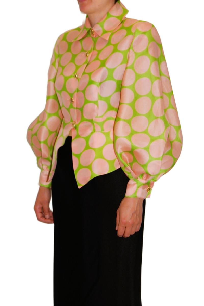 BLUSEN - CHRISTIAN LACROIX POLKA DOT SEIDEN BLUSE