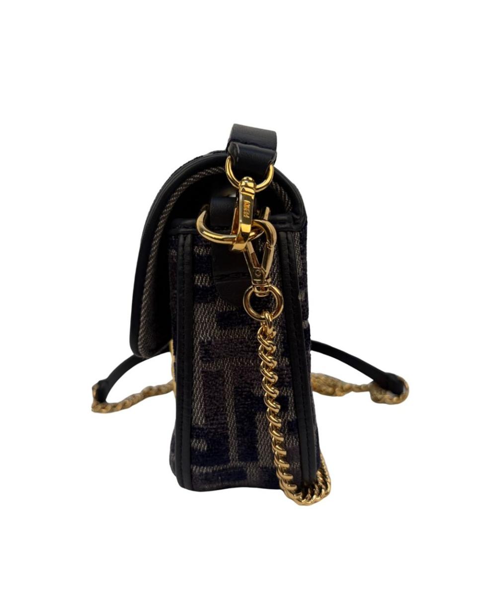 UMHÄNGE- & SCHULTERTASCHEN - FENDI MINI BAGUETTE FF JACQUARD DENIM
