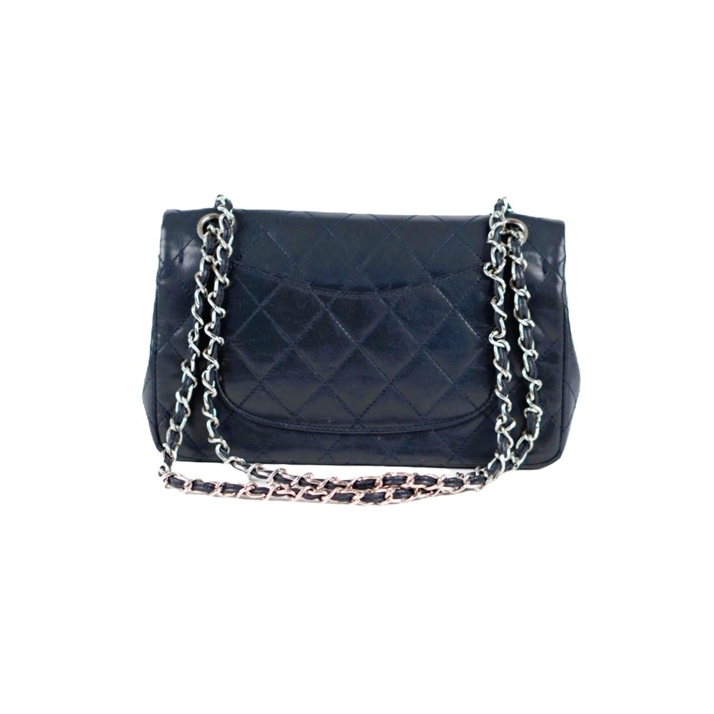 UMHÄNGE- & SCHULTERTASCHEN - CHANEL TIMELESS DOUBLE FLAP NAVY