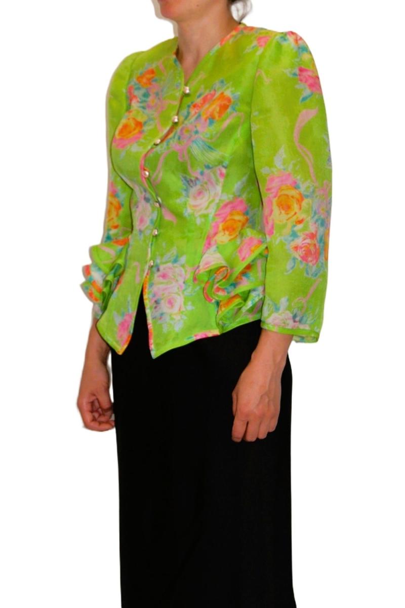 BLAZER - UNGARO PARALLÉLE FLORALER JACQUARD BLAZER GRÜN