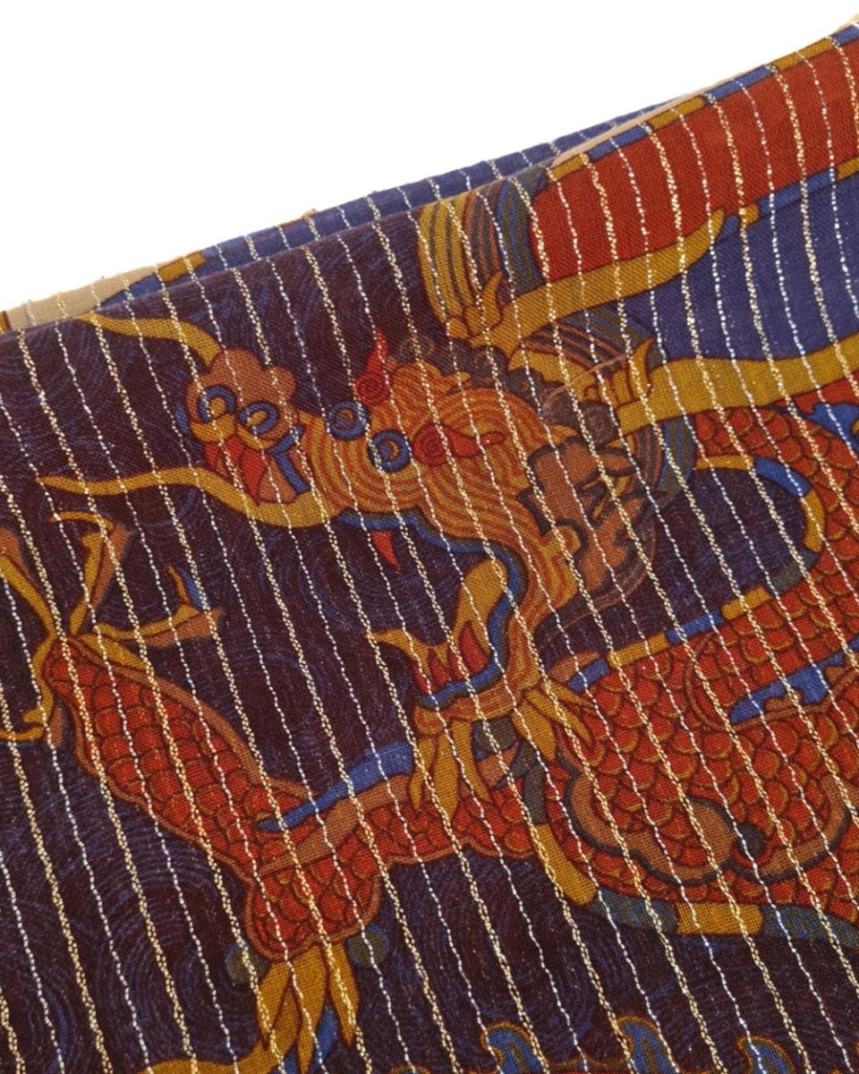TÜCHER & SCHALS - VALENTINO GEOMETRISCH GESTREIFTER LUREX SCHAL