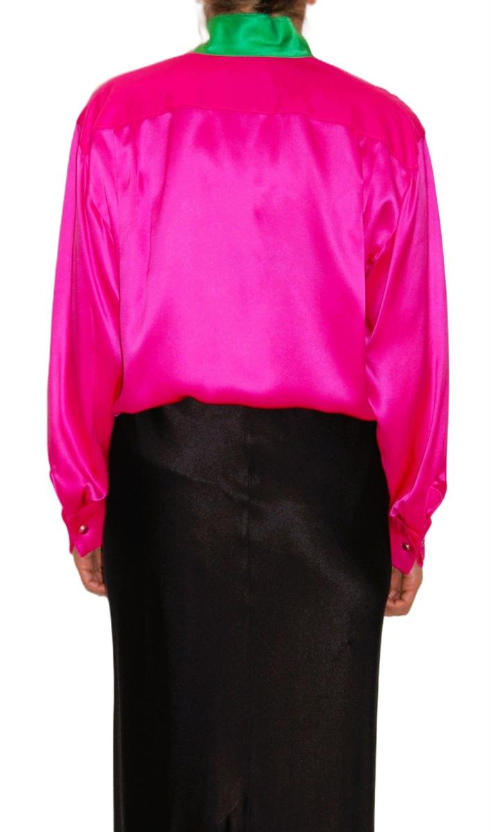 BLUSEN - UNGARO PARALLÉLE SEIDEN SATIN BLUSE PINK