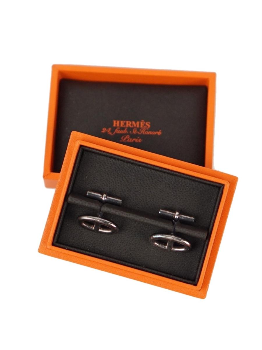 MANSCHETTENKNÖPFE - HERMÈS BOUTONS DE MANCHETTE LE MARVE SILBER 925