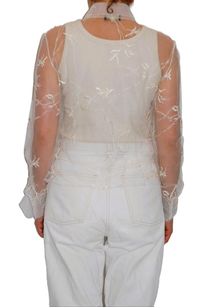 BLUSEN - GIANNI VERSACE BESTICKTE SEIDEN BLUSE