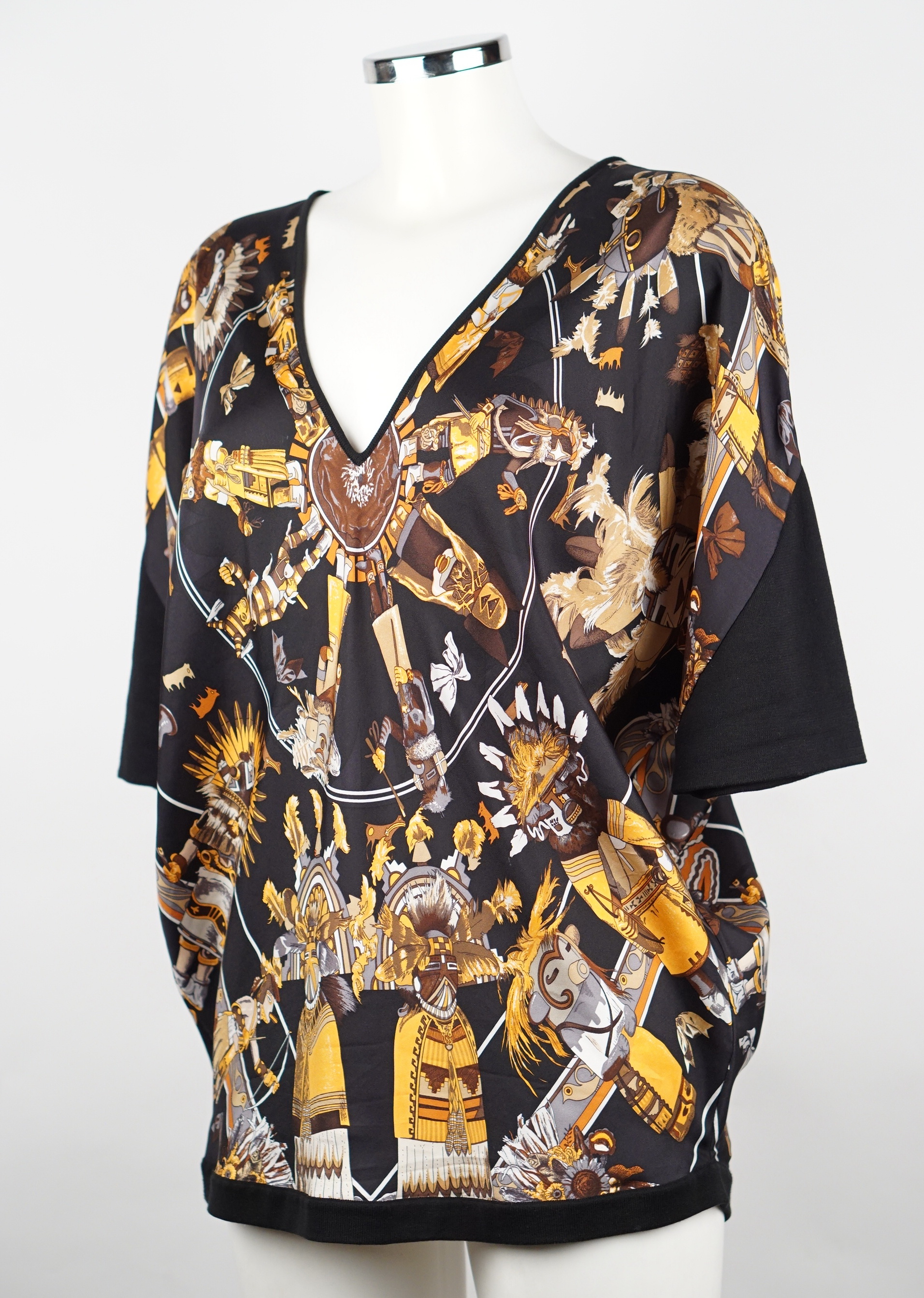 SHIRT - SEIDE GEMUSTERT