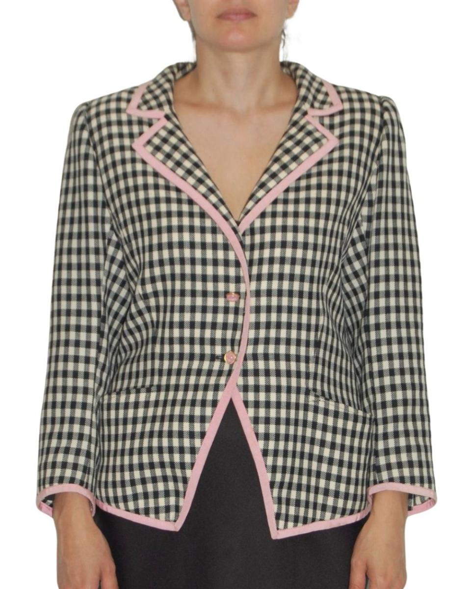 BLAZER - UNGARO BLAZER KARIERT SCHWARZ/WEISS