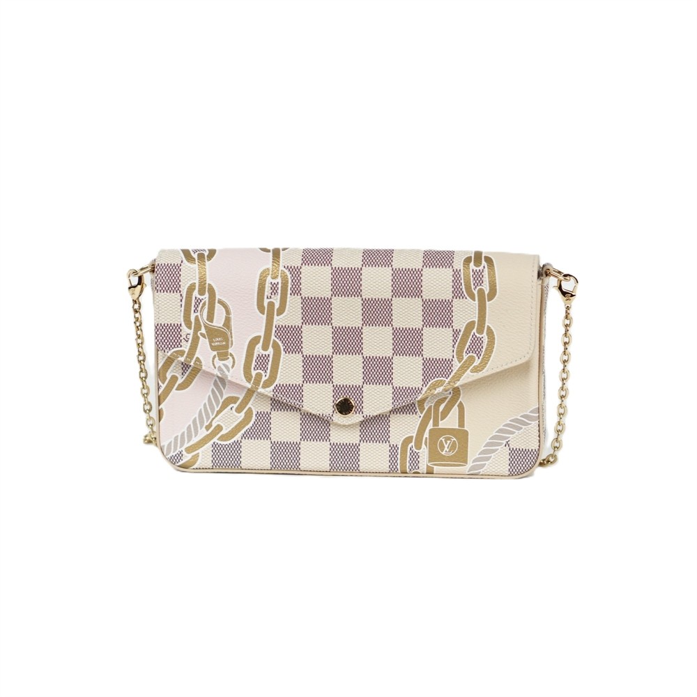 UMHÄNGETASCHE - LOUIS VUITTON WEISS DAMIER AZUR NAUTICAL SARAH POCHETTE