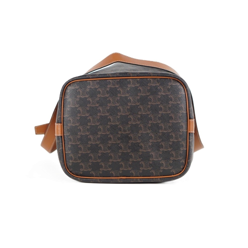 UMHÄNGE- & SCHULTERTASCHEN - CELINE TRIOMPHE BUCKET BAG TAN