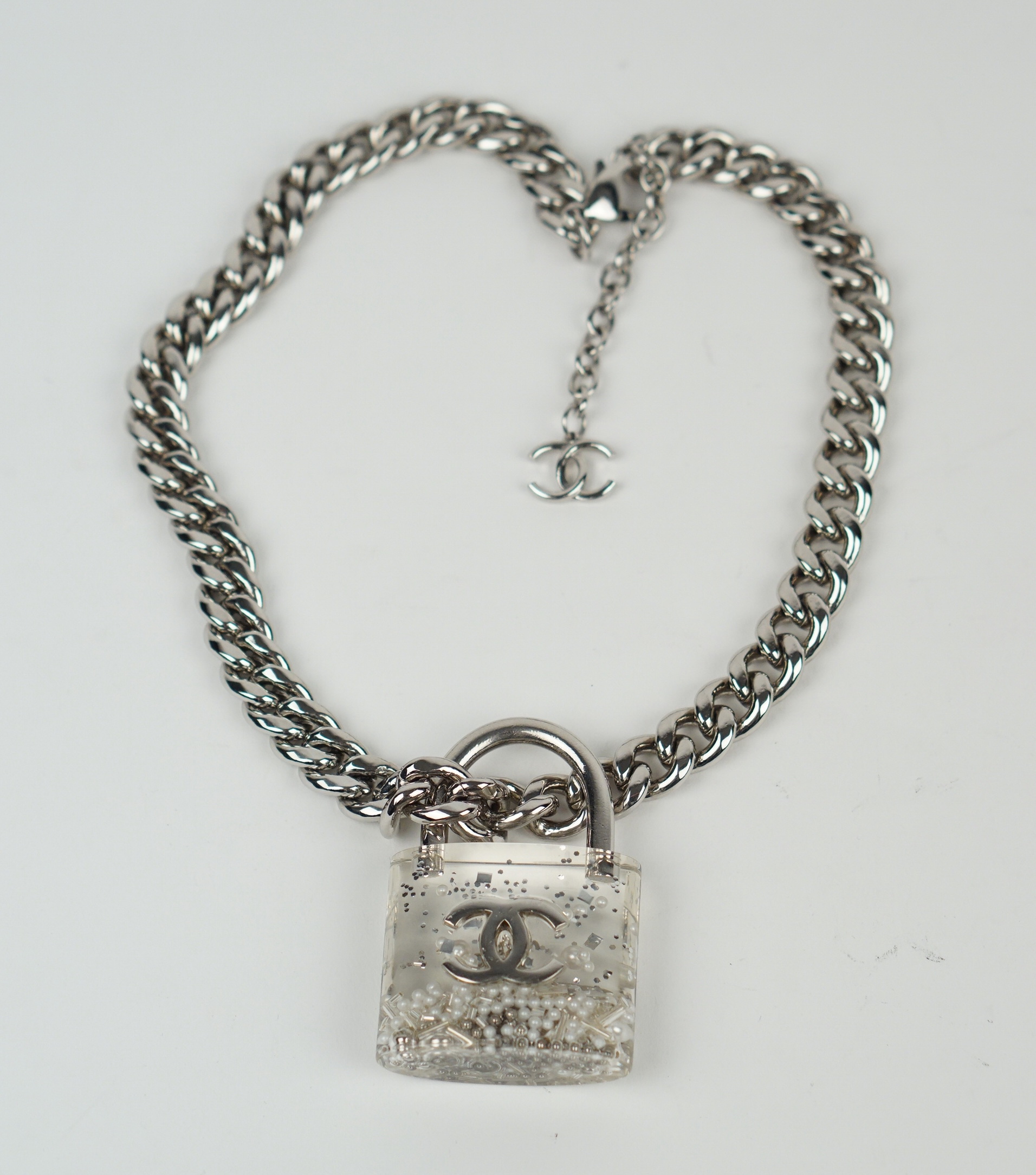 BIG Clear Padlock Chain Necklace – YouAreMyPoison