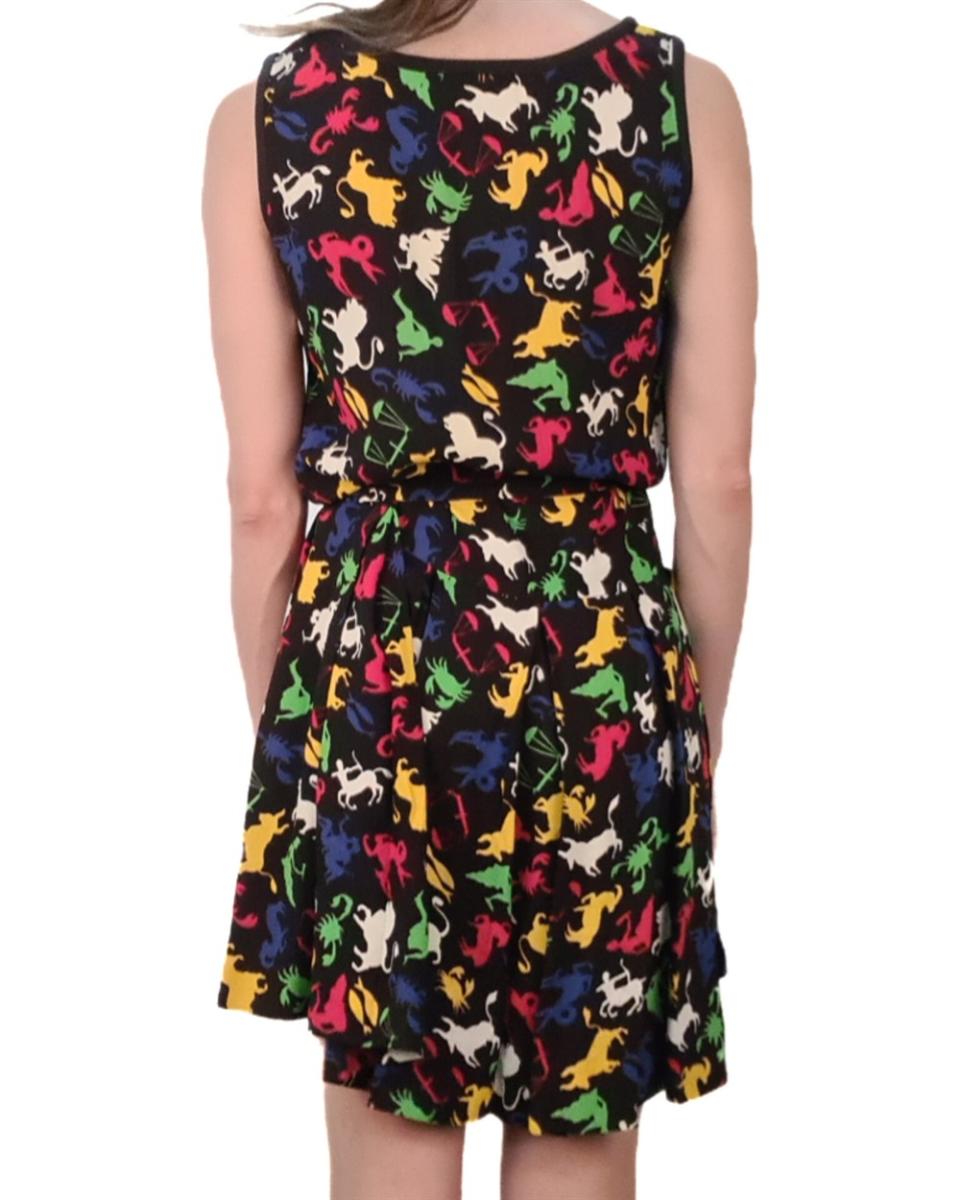 KLEIDER - SAINT LAURENT ZODIAC PRINT KLEID MEHRFARBIG