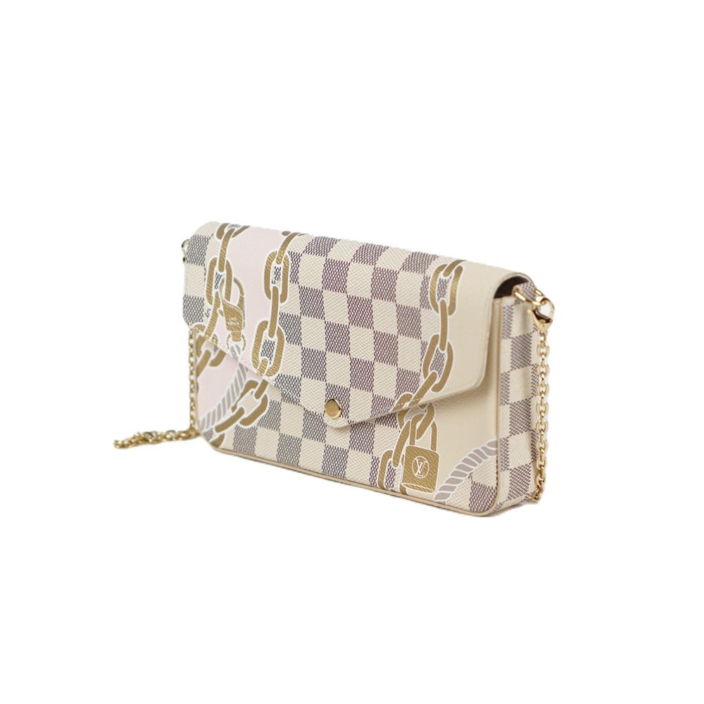 UMHÄNGETASCHE - LOUIS VUITTON WEISS DAMIER AZUR NAUTICAL SARAH POCHETTE