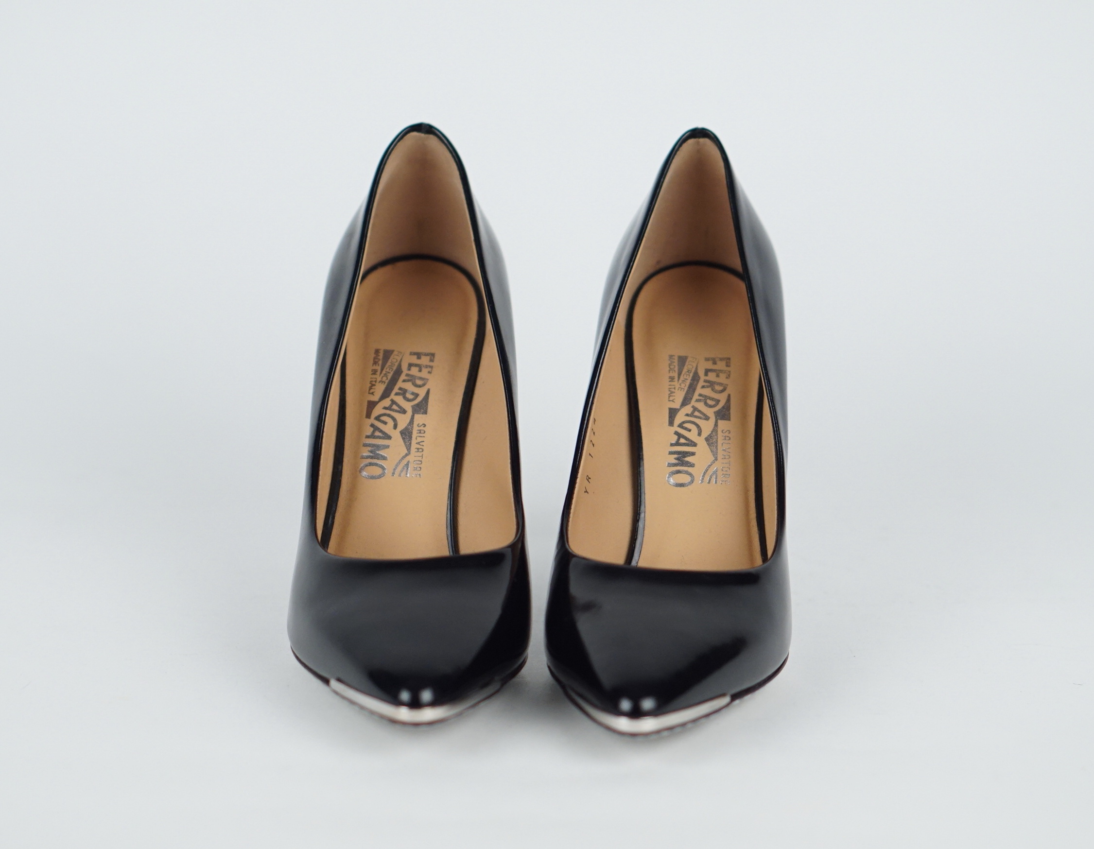 PUMPS - SALVATORE FERRAGAMO LACKLEDER SCHWARZ 