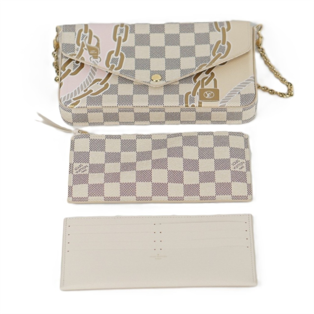 UMHÄNGETASCHE - LOUIS VUITTON WEISS DAMIER AZUR NAUTICAL SARAH POCHETTE