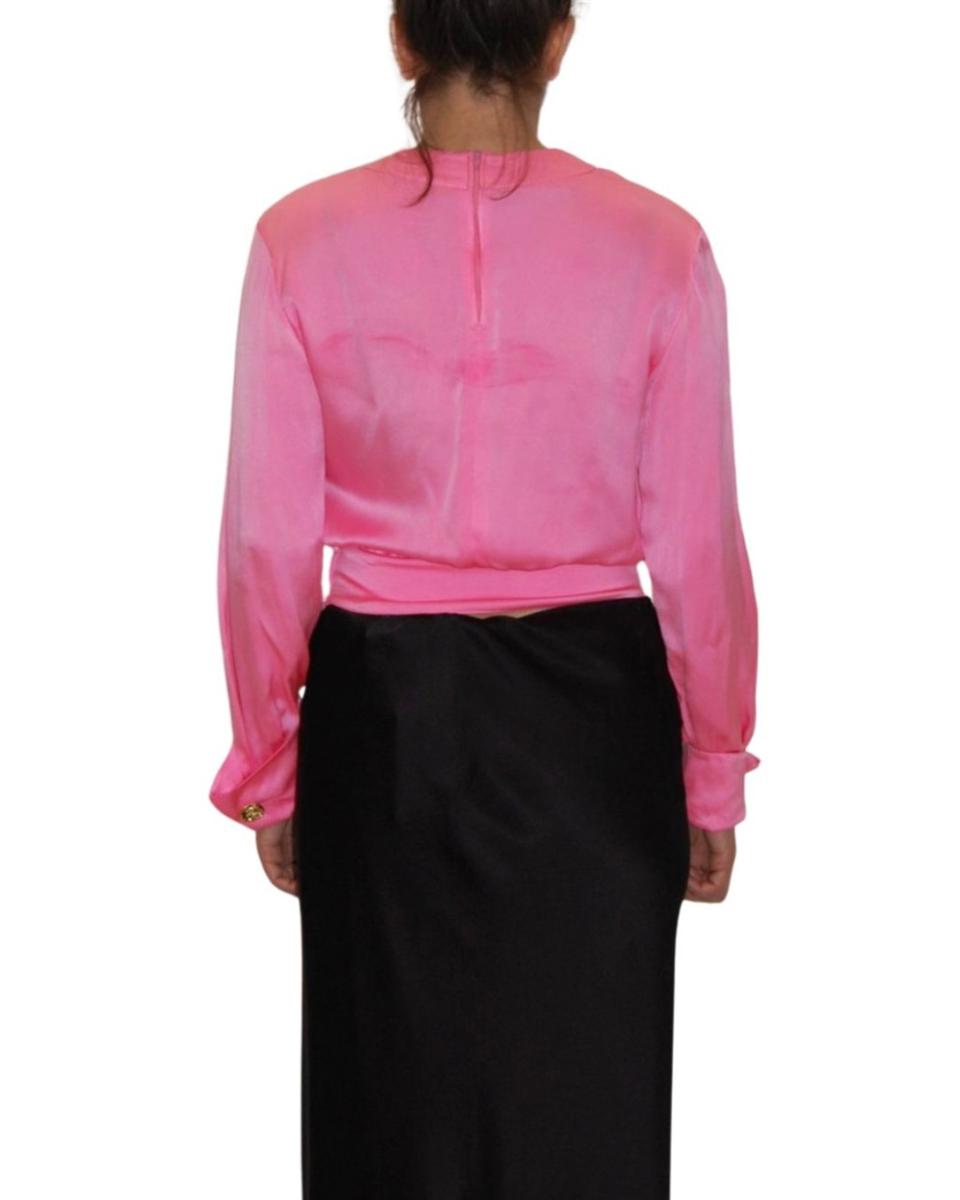 BLUSEN - CHRISTIAN LACROIX SEIDENBLUSE PINK
