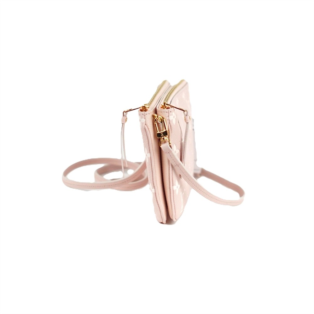 UMHÄNGETASCHE - LOUIS VUITTON POCHETTE DOUBLE ZIP MONOGRAM EMPREINTE ROSA