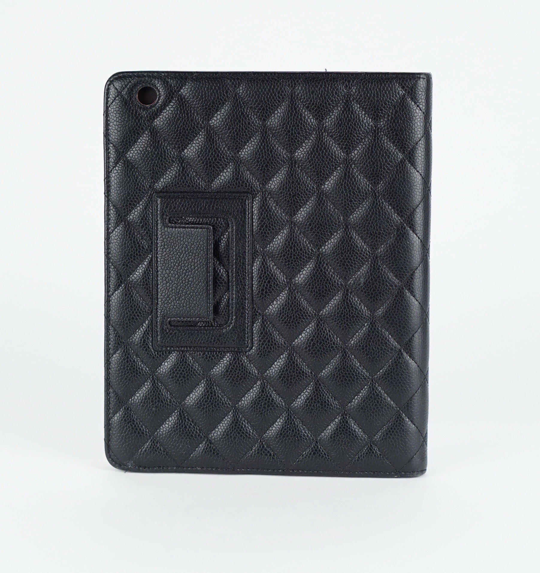 CHANEL Caviar iPad Case Black 58667