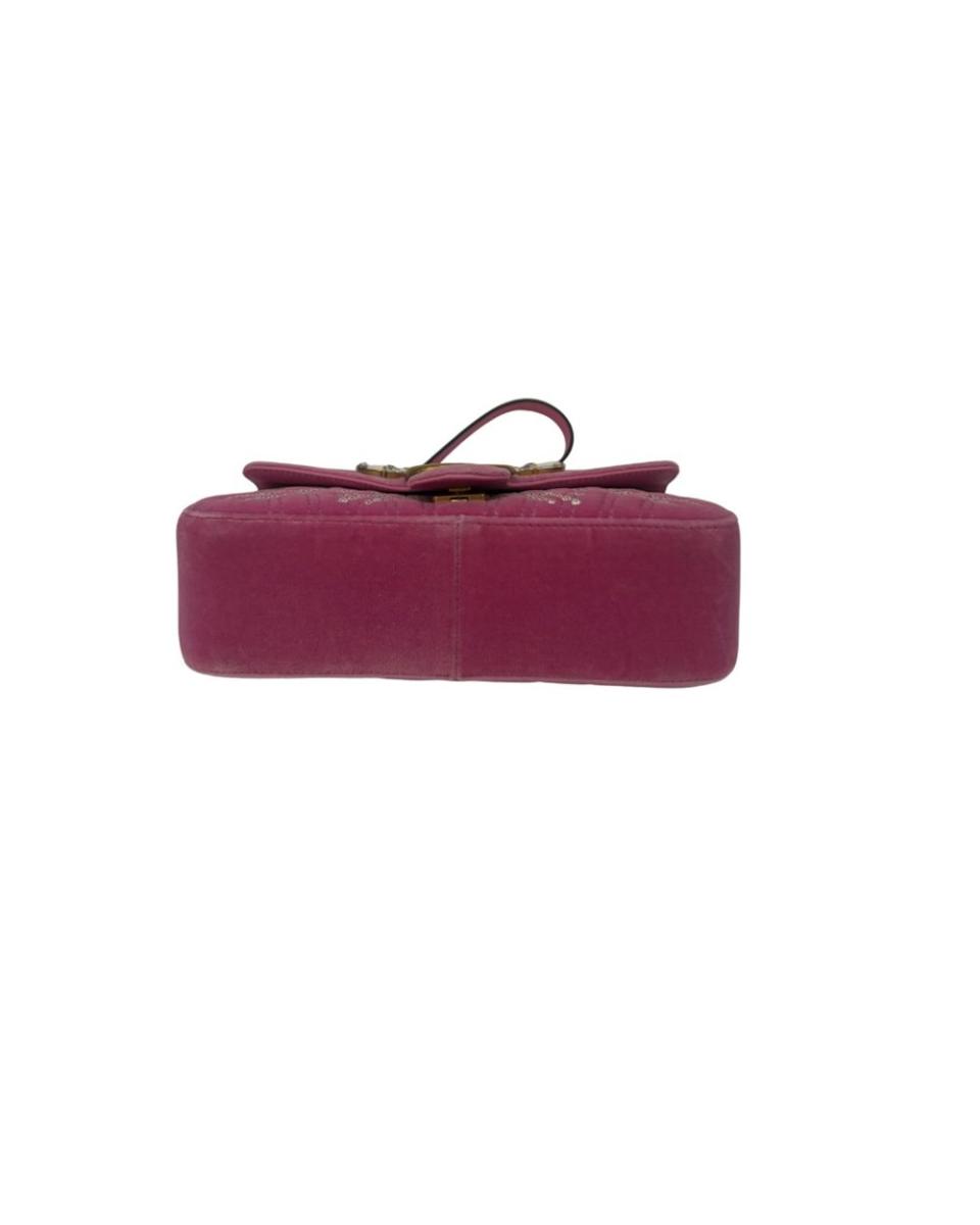 UMHÄNGE- & SCHULTERTASCHEN - GUCCI GG MARMONT CRYSTAL FLAP SHOULDER BAG PINK