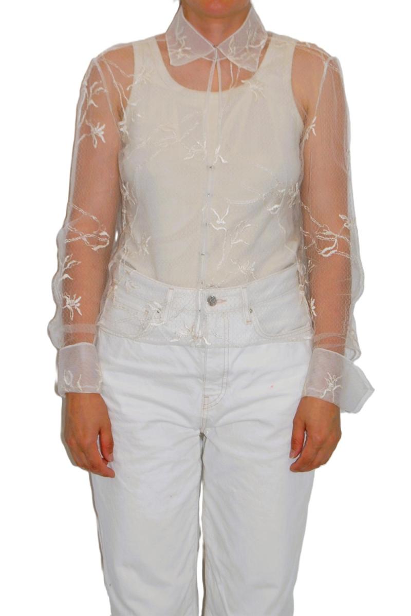 BLUSEN - GIANNI VERSACE BESTICKTE SEIDEN BLUSE