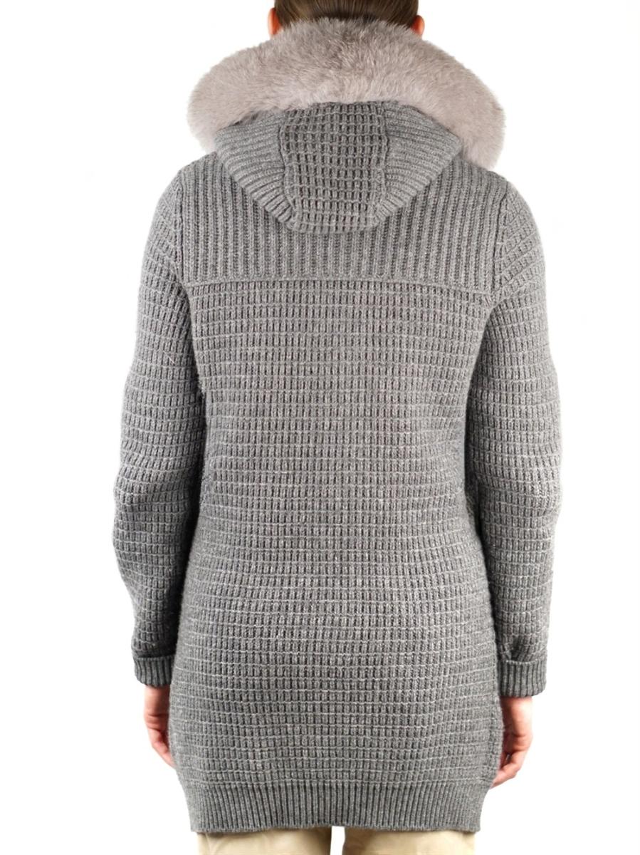 COAT - BRUNO MANETTI IN CASHMERE WITH HOOD & FUR COLLAR