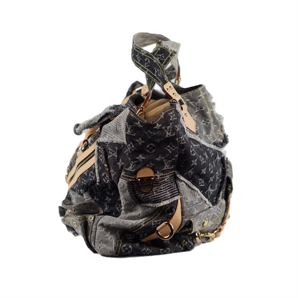 SHOPPER - LOUIS VUITTON DENIM PATCHWORK CABBY XL GRAU