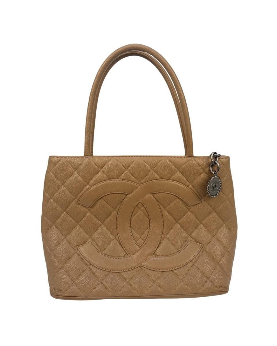 TOTE BAGS - CHANEL MEDALLION COIN TOTE BAG BEIGE