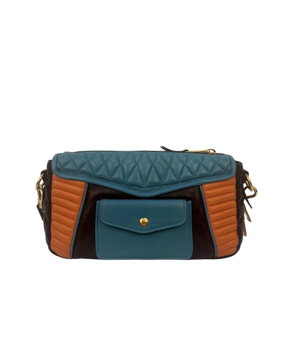UMHÄNGE- & SCHULTERTASCHEN - MIU MIU NAPPA BIKER BAG COLORBLOCK