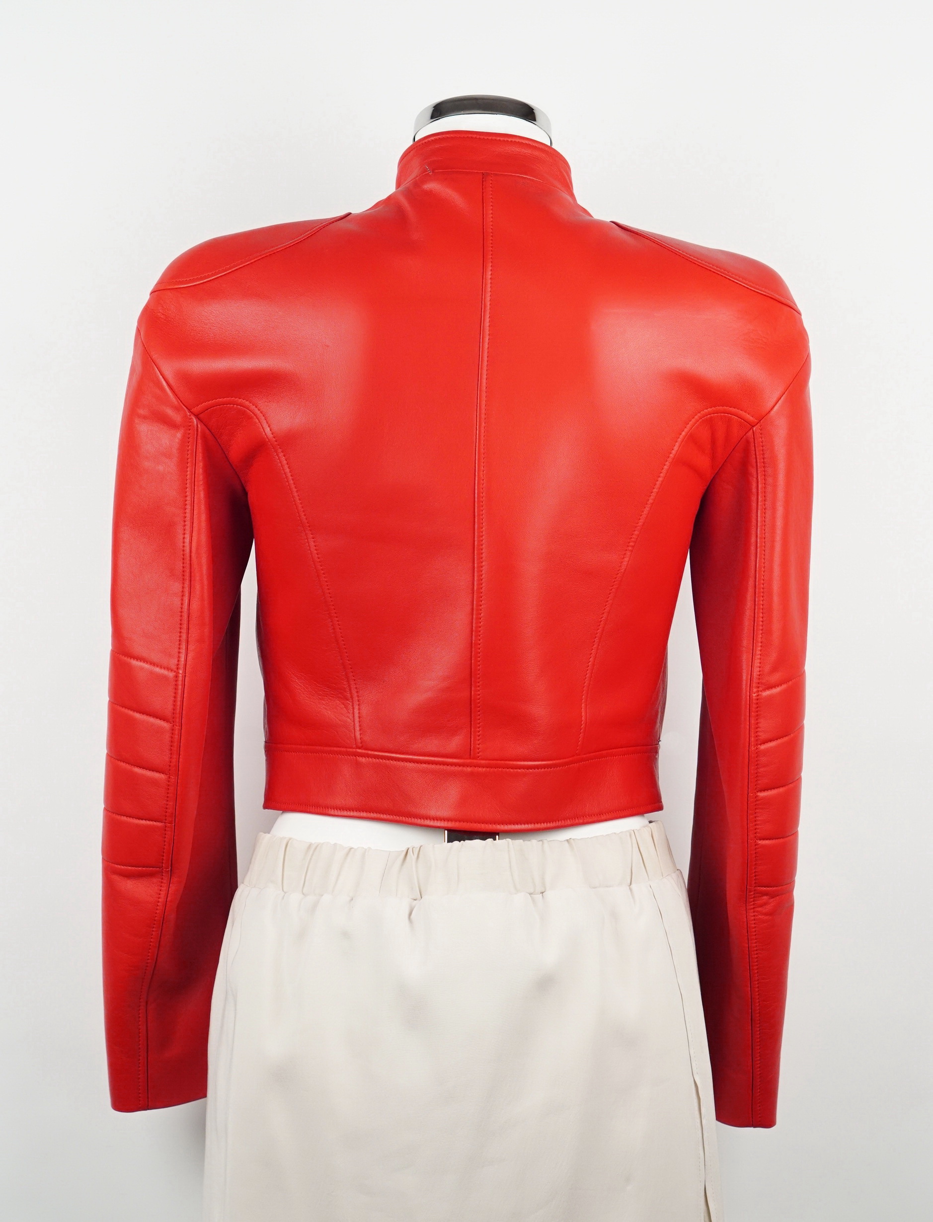 JACKE - LEDER ROT