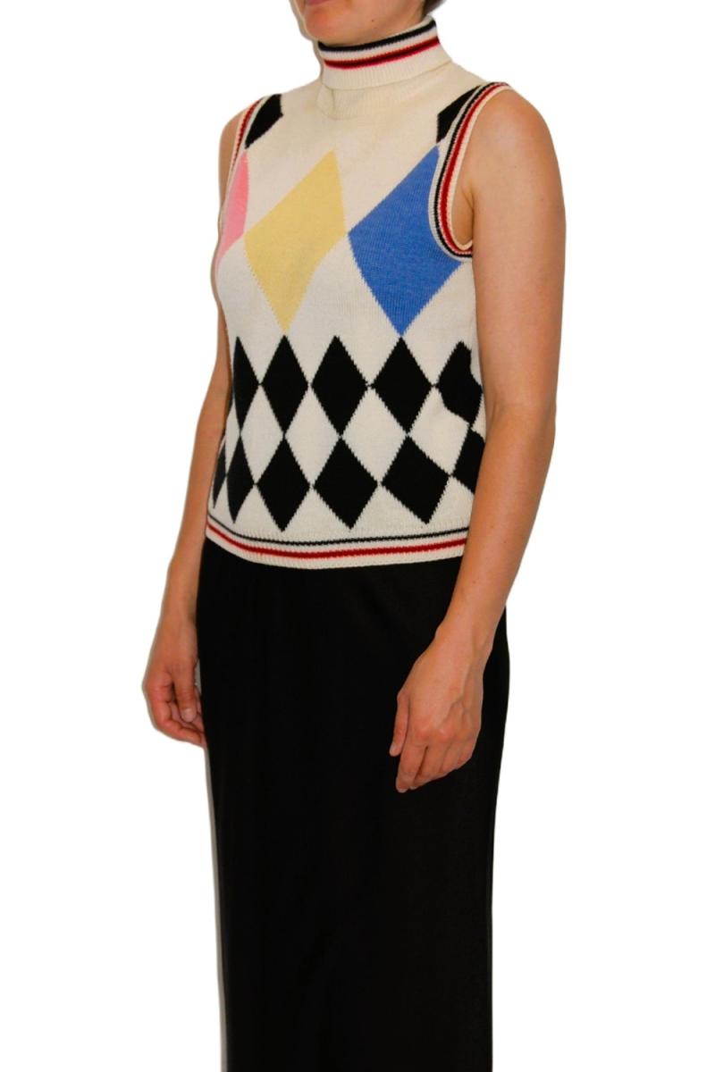 STRICKWAREN - GIANNI VERSACE STRICK WESTE GEMUSTERT