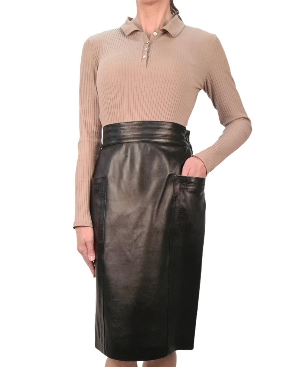 RÖCKE - SAINT LAURENT LEDER MINI ROCK