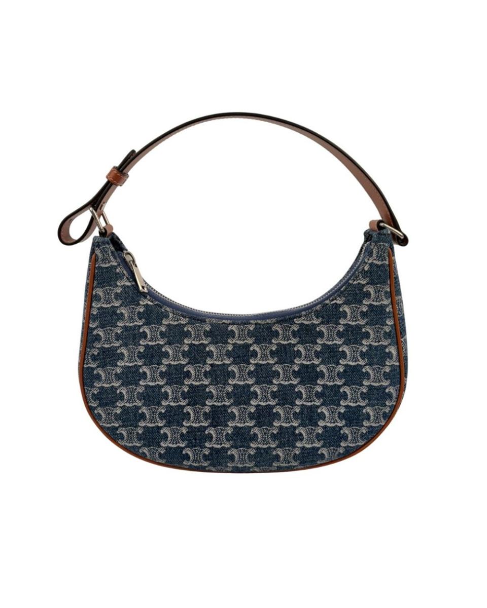 UMHÄNGE- & SCHULTERTASCHEN - CELINE AVA DENIM & LEATHER HOBO BAG