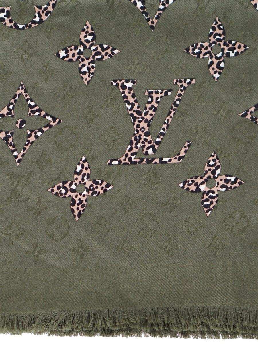SCARF - LOUIS VUITTON JUNGLE MONOGRAM SILK WOOL