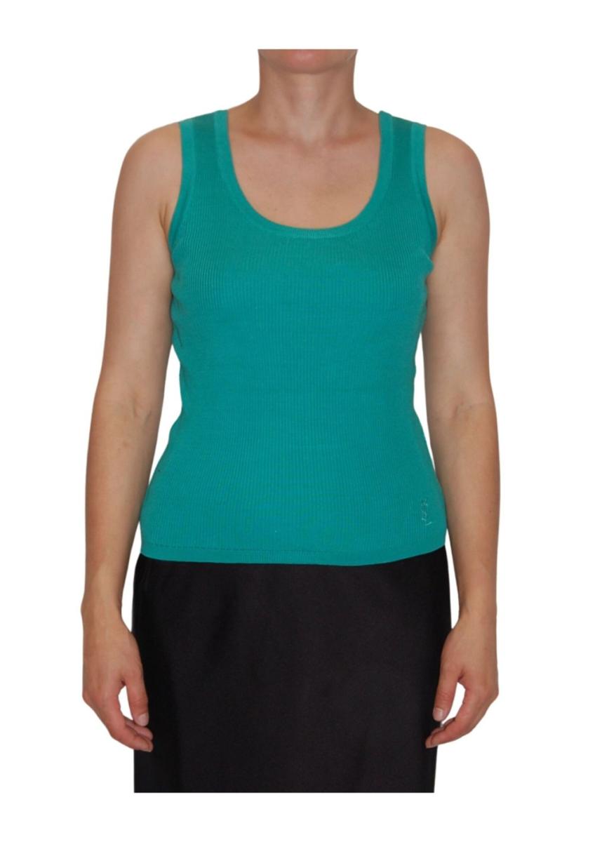 STRICKWAREN - YVES SAINT LAURENT VARIATION TANK TOP GRÜN