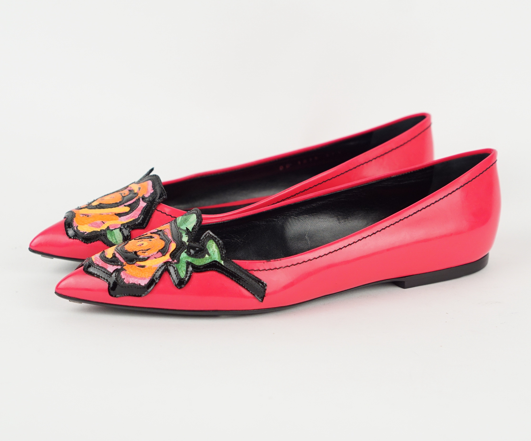 Collaboration with Stephen Sprouse Patent Leather Ballerinas 