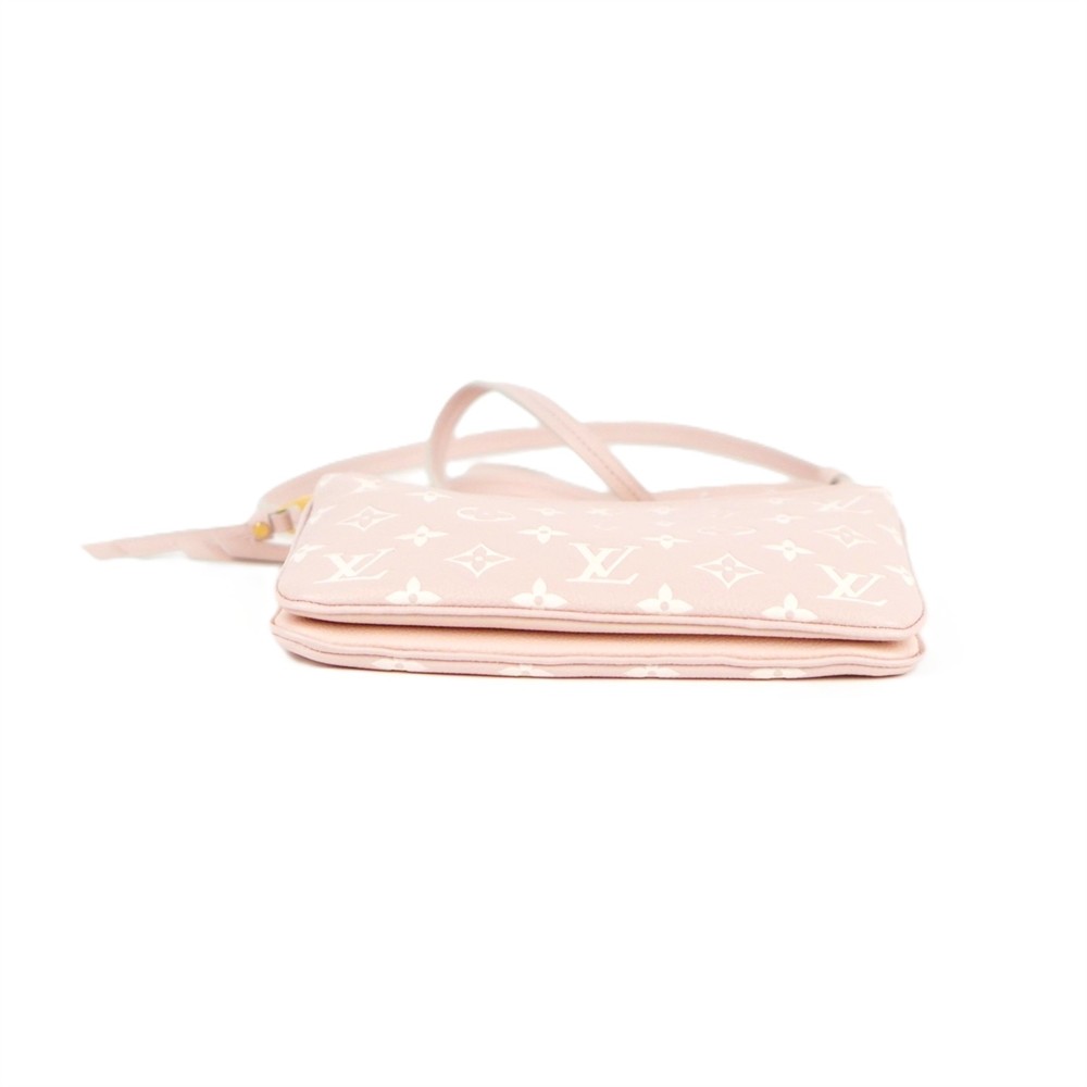 UMHÄNGETASCHE - LOUIS VUITTON POCHETTE DOUBLE ZIP MONOGRAM EMPREINTE ROSA