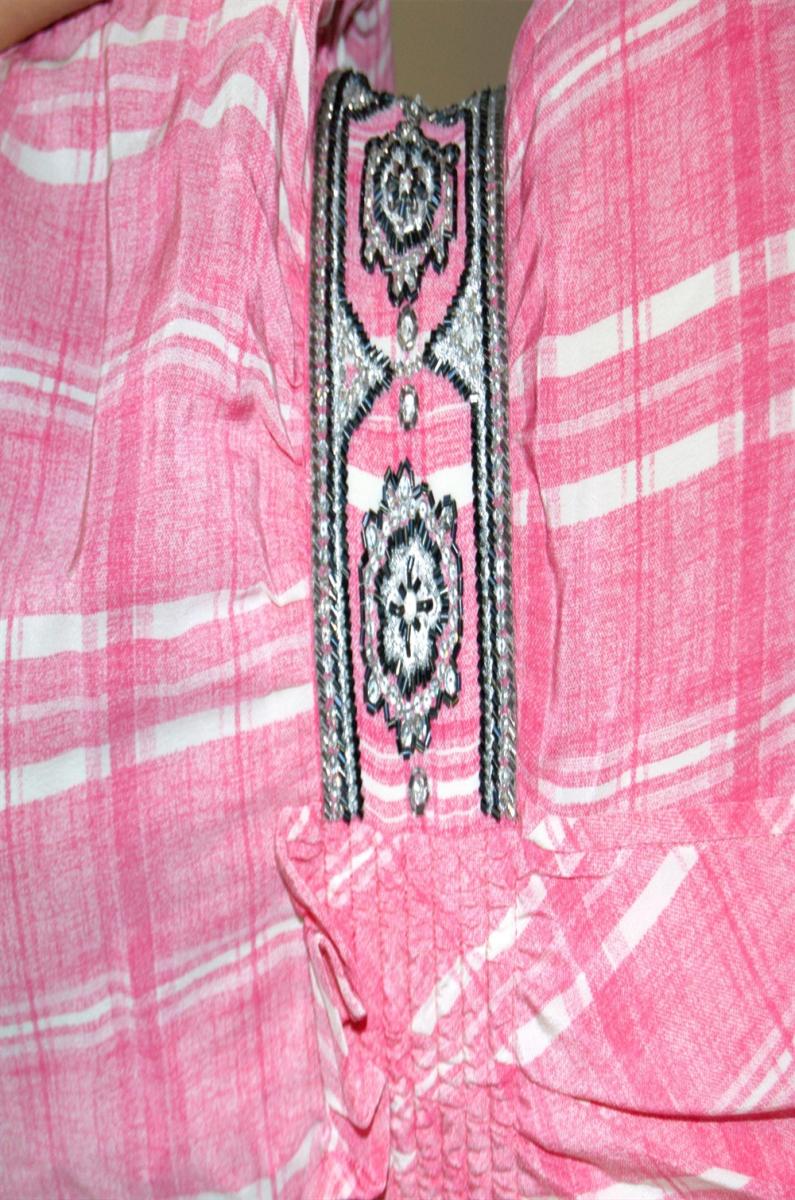 KLEIDER - VALENTINO BOUTIQUE KARIERTES SEIDENKLEID PINK