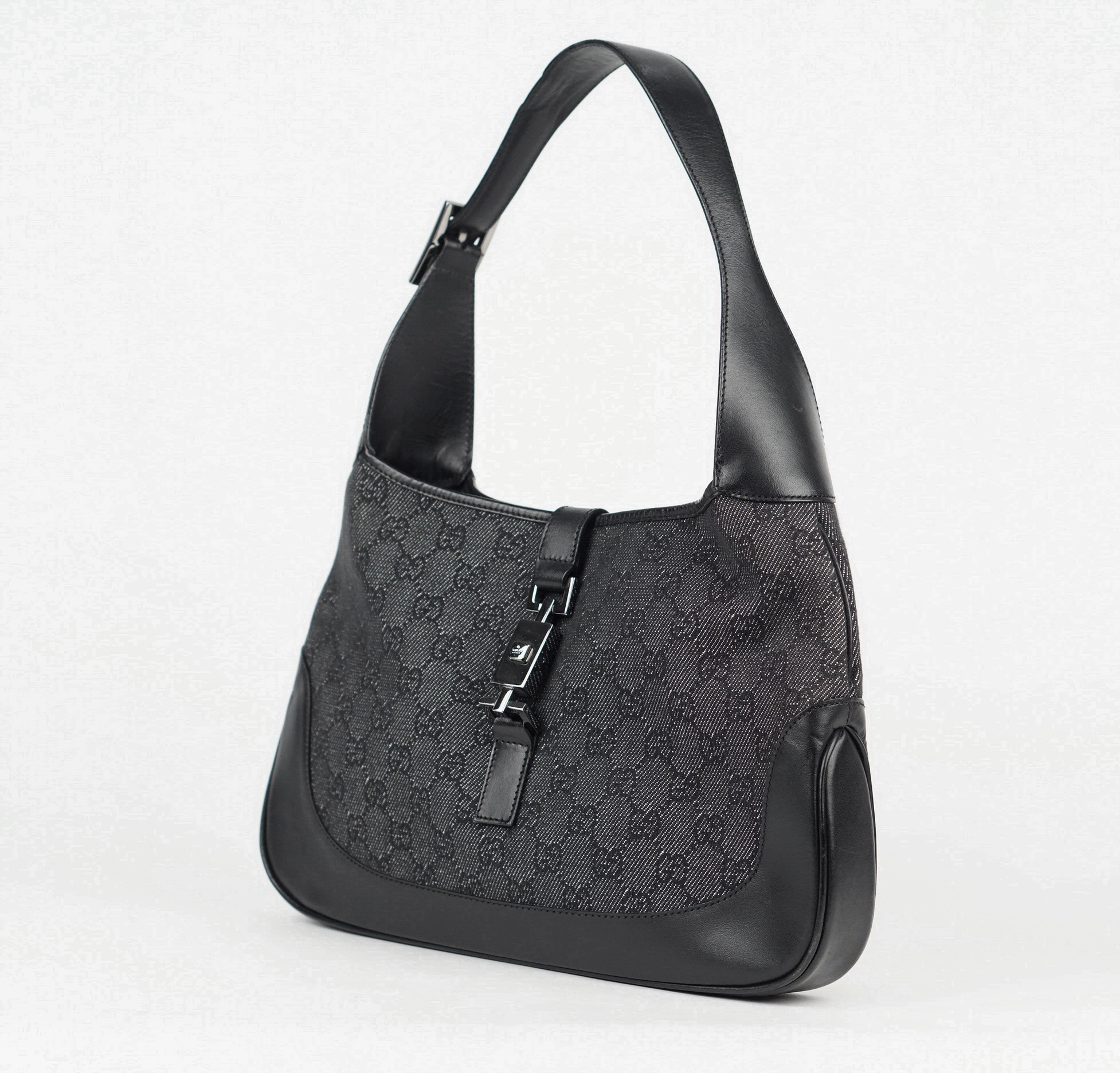 SCHULTERTASCHE - JACKIE O BLACK DENIM GG