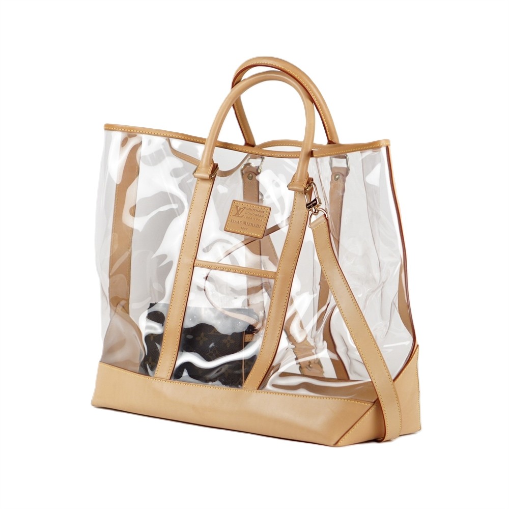 SHOPPER - LOUIS VUITTON ISAAC MIZRAHI CLEAR VINYL SAC CENTENAIRE MONOGRAM BEIGE
