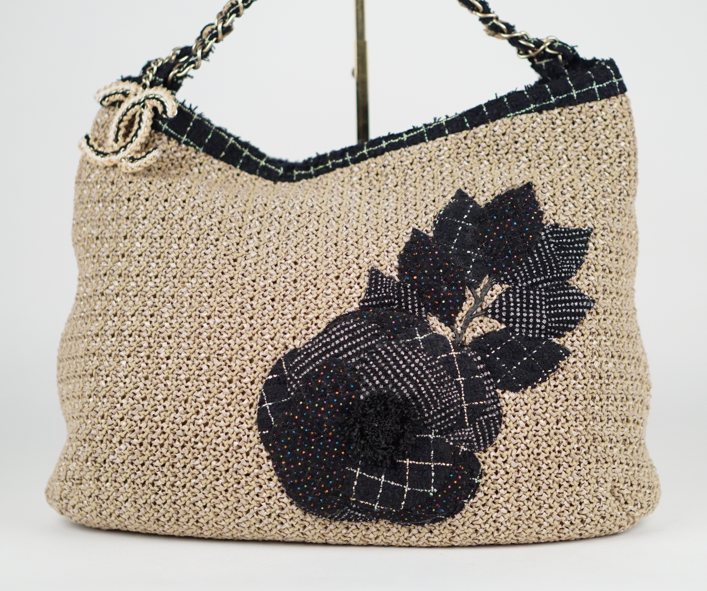 Coco Country Camellia Woven Straw Tote Bag Spring Summer 2010 