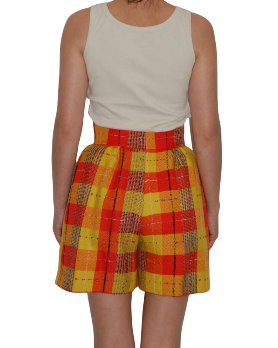 SHORTS - CHRISTIAN LACROIX KARIERTE HIGH WAIST SHORTS