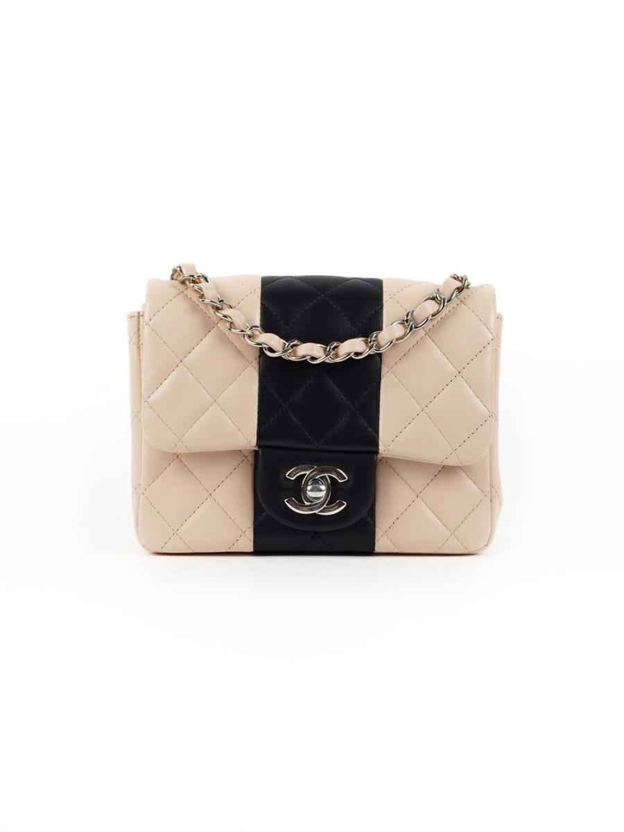 UMHÄNGETASCHE - CHANEL CLASSIC SINGLE FLAP QUILTED SQUARE MINI
