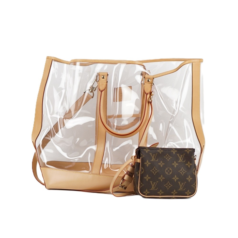 SHOPPER - LOUIS VUITTON ISAAC MIZRAHI CLEAR VINYL SAC CENTENAIRE MONOGRAM BEIGE