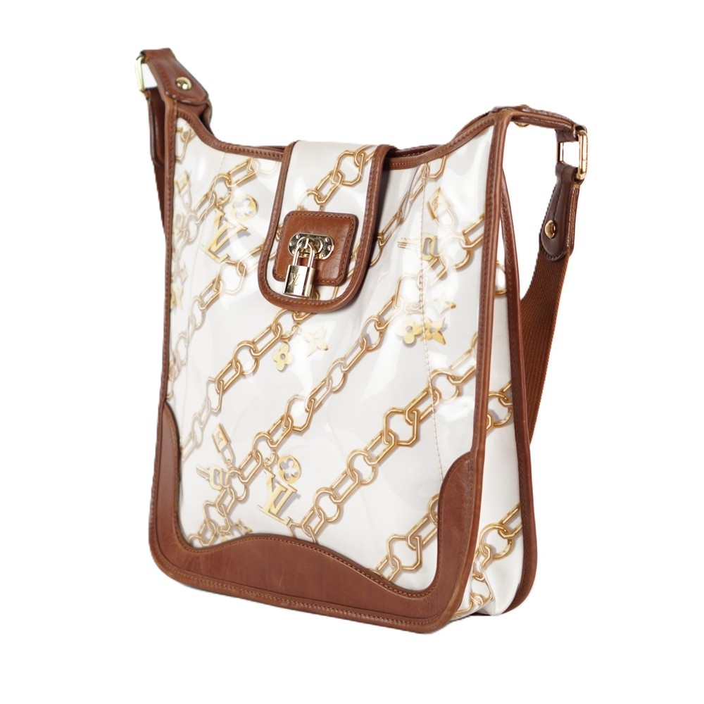 SCHULTERTASCHE - LOUIS VUITTON MONOGRAM MUSETTE CHARMS BRAUN WEIß