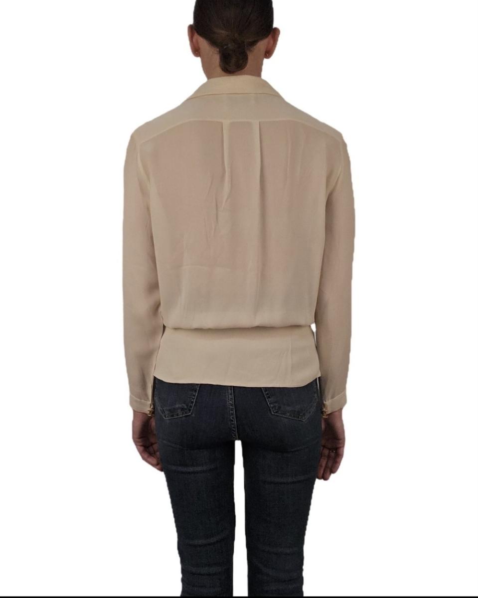 BLUSEN - CHANEL BOUTIQUE SEIDENBLUSE RÜSCHEN BEIGE