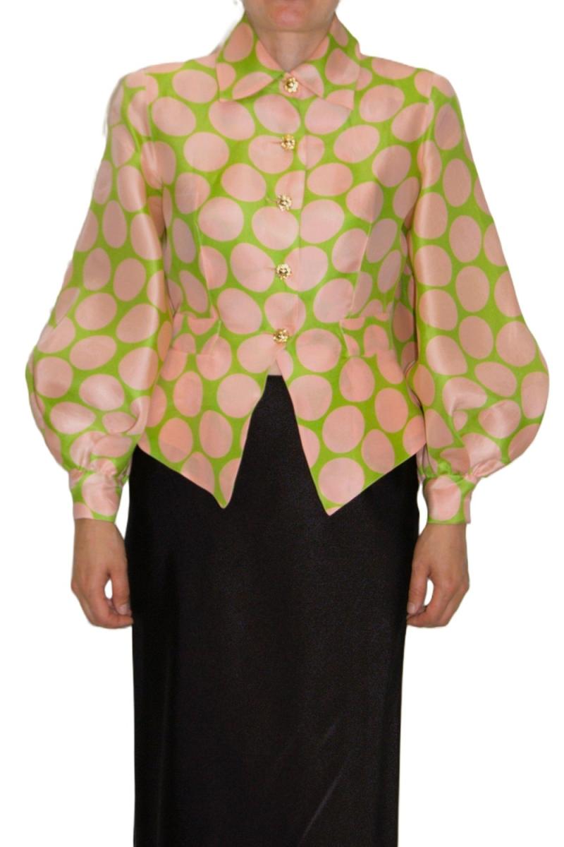 BLUSEN - CHRISTIAN LACROIX POLKA DOT SEIDEN BLUSE