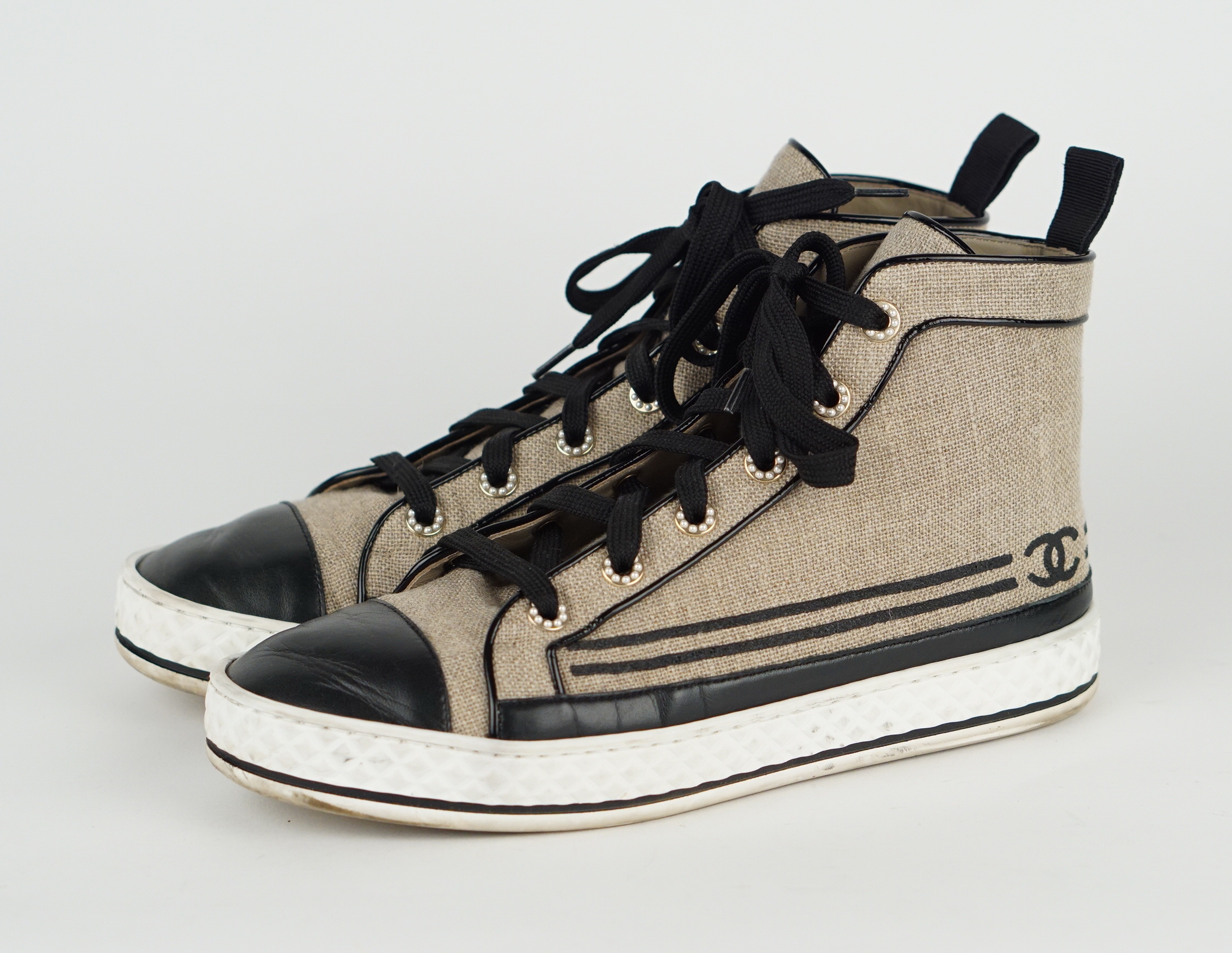 SNEAKER - HIGH TOP LEINEN 
