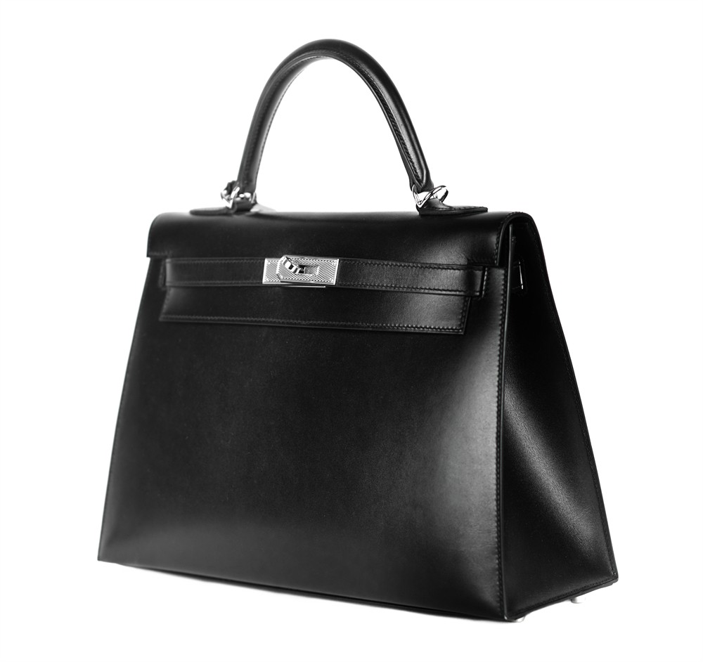 HENKELTASCHE - HERMÈS KELLY 32 SELLIER SCHWARZ