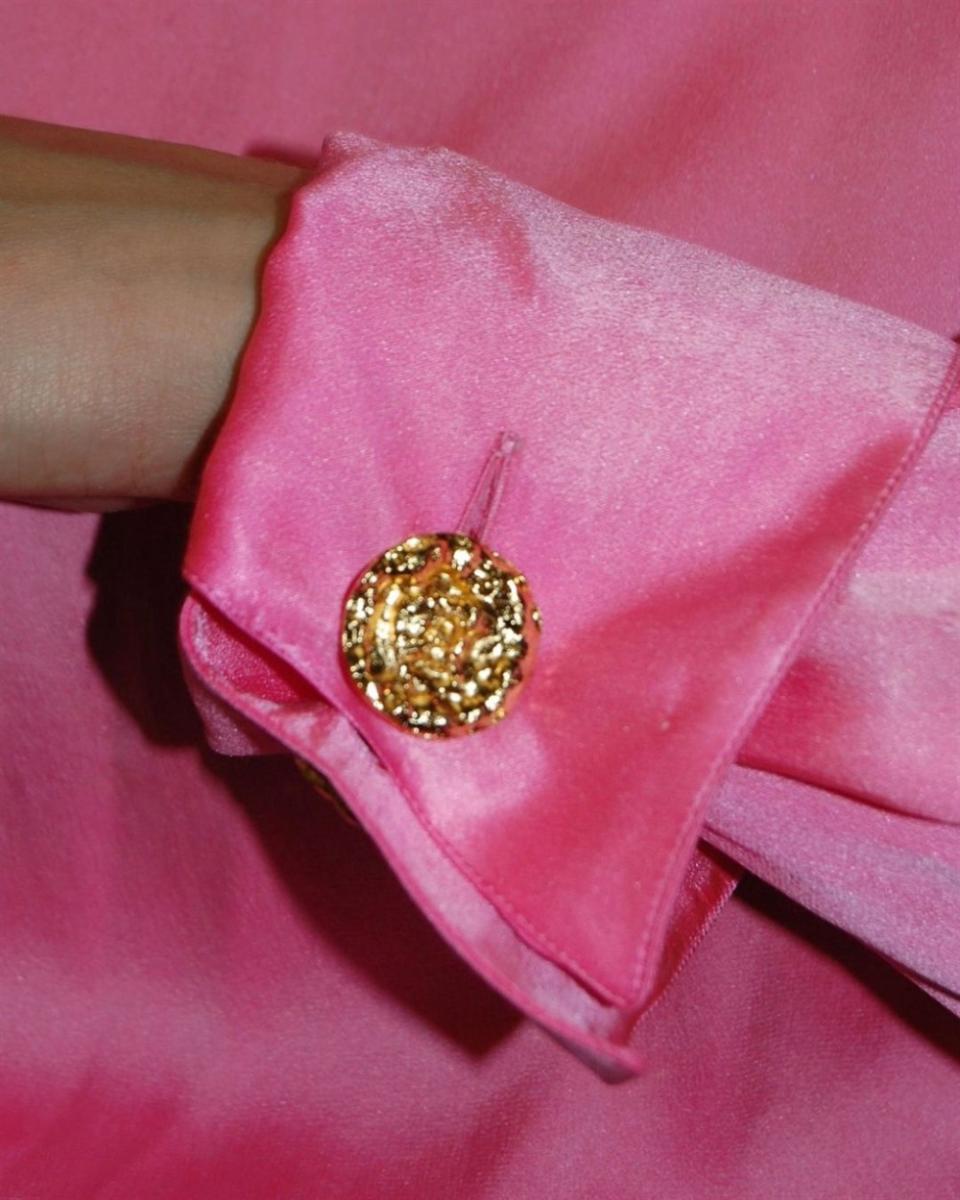 BLUSEN - CHRISTIAN LACROIX SEIDENBLUSE PINK